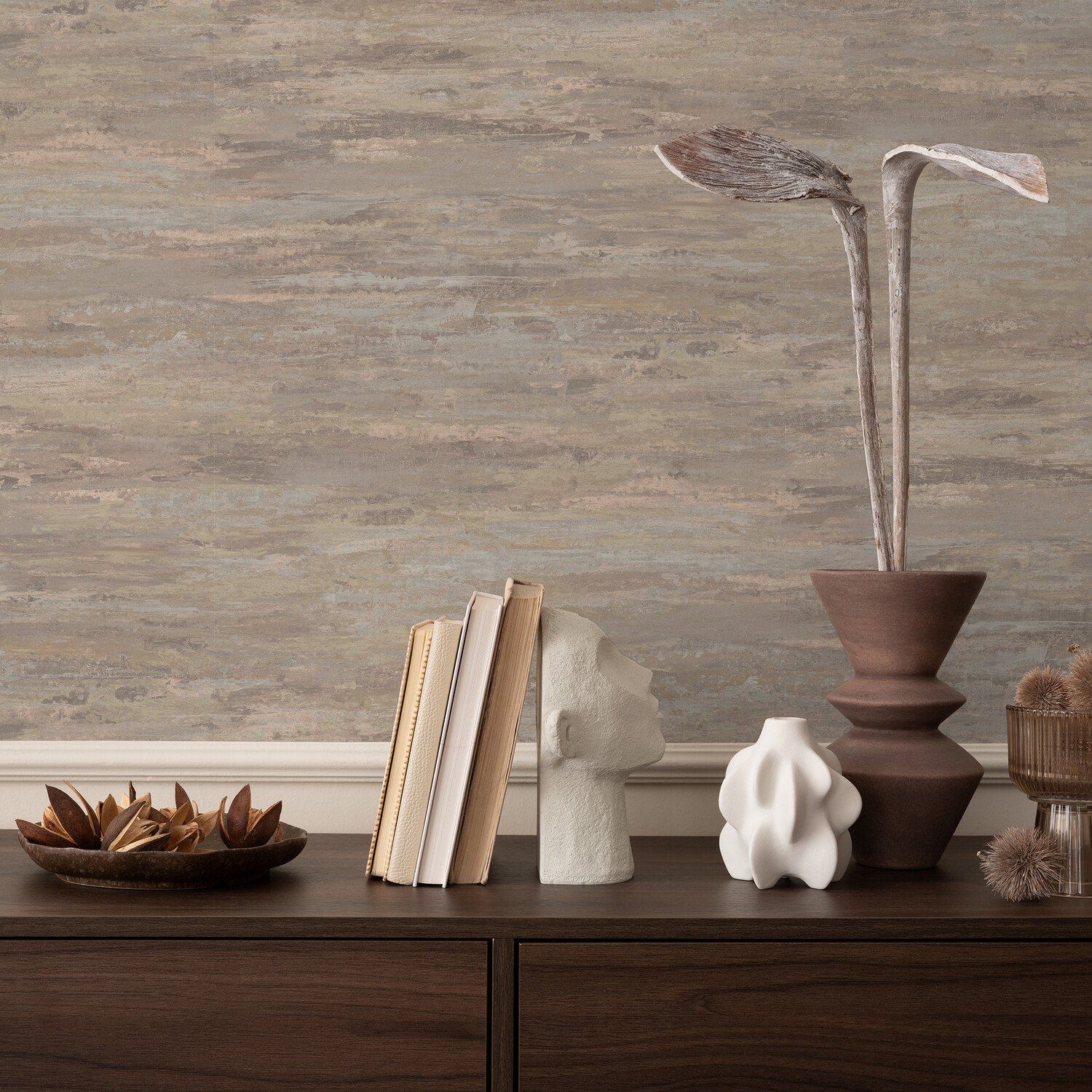 Kaleidoscope Wallpaper - Taupe and Blush Image 2
