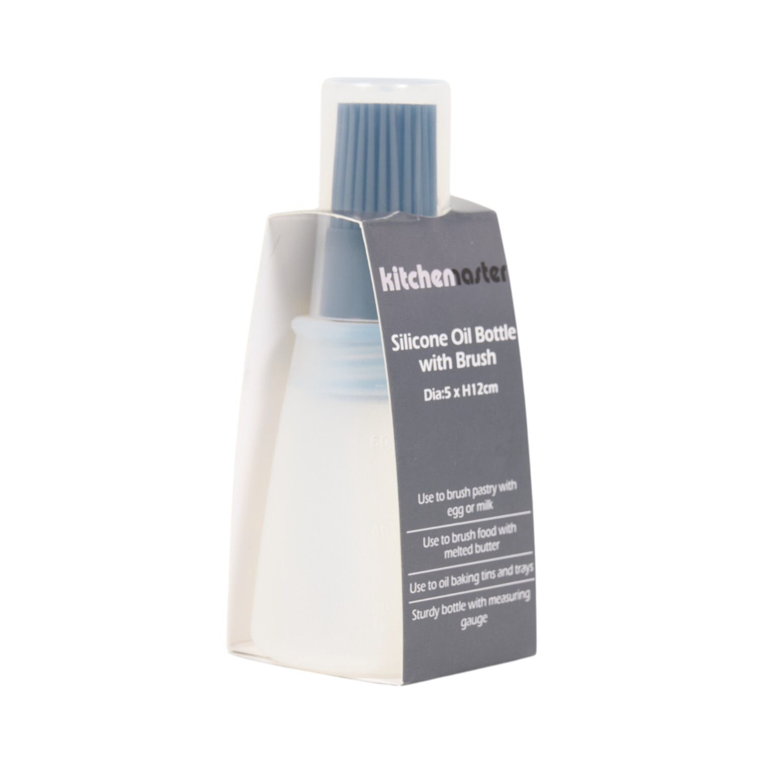 Kitchen Master Silicone Oil Bottle with Brush Clear Image 2