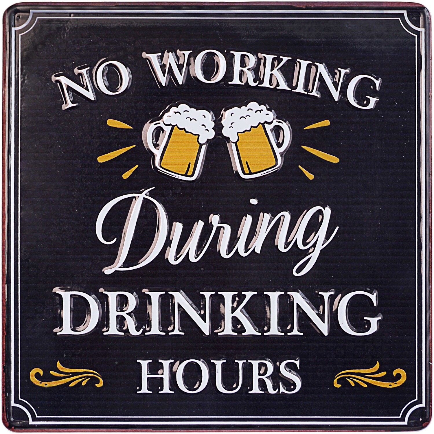 Single Embossed Fun Drinks Wall Art 30 x 30cm in Assorted styles Image 2