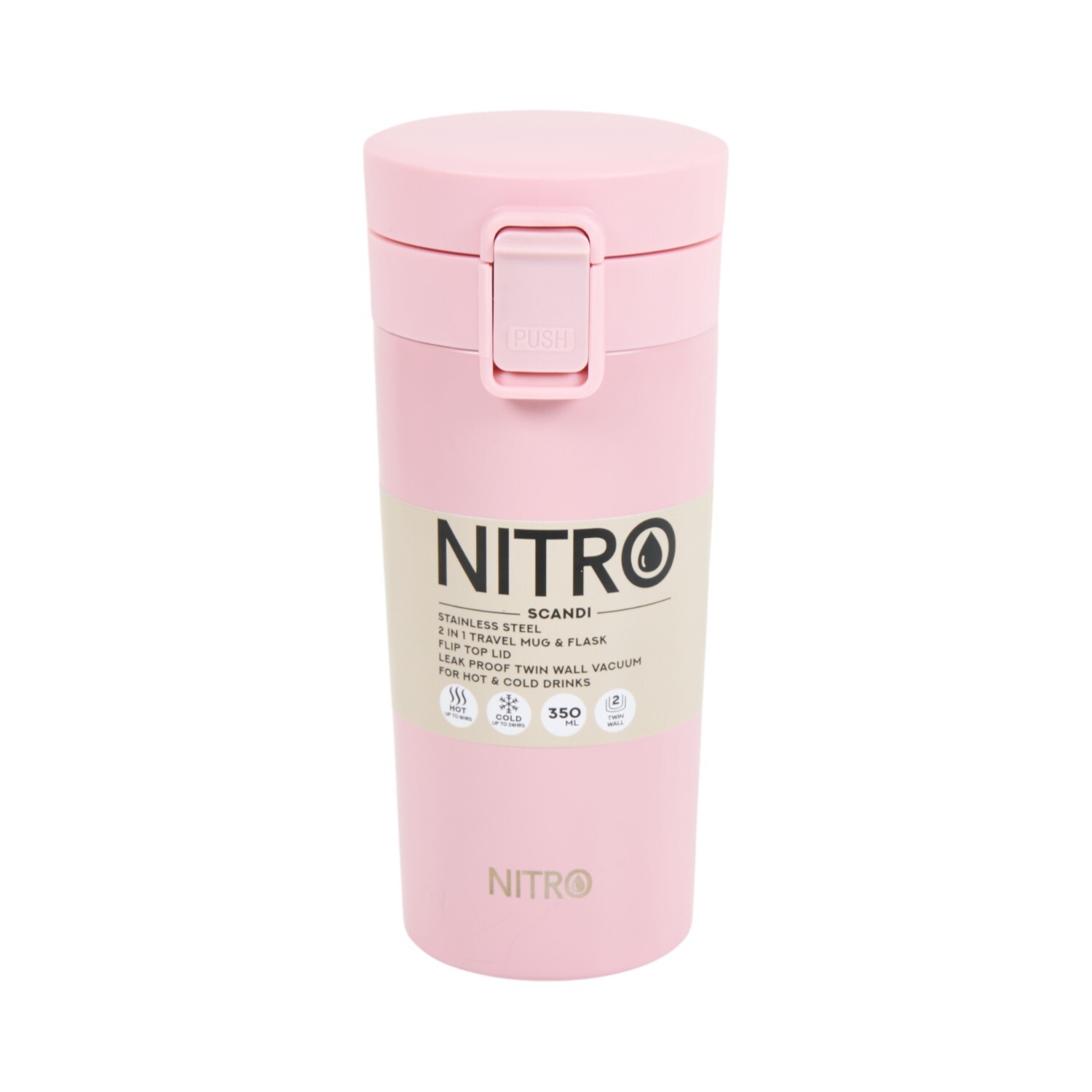 Nitro Stainless Steel Scandi Travel Mug and Flask Image 3