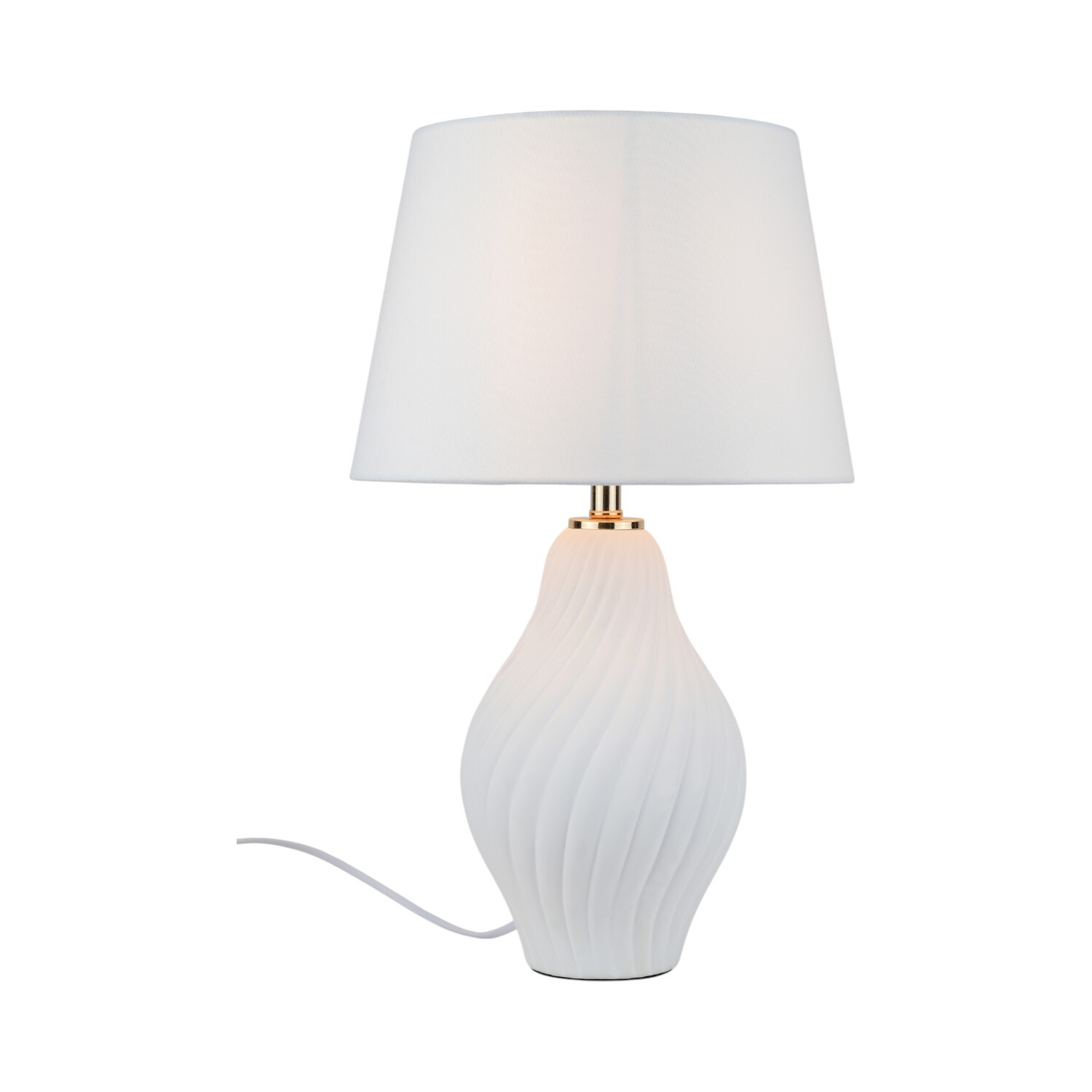 Vivian Glass Table Lamp White Image 3