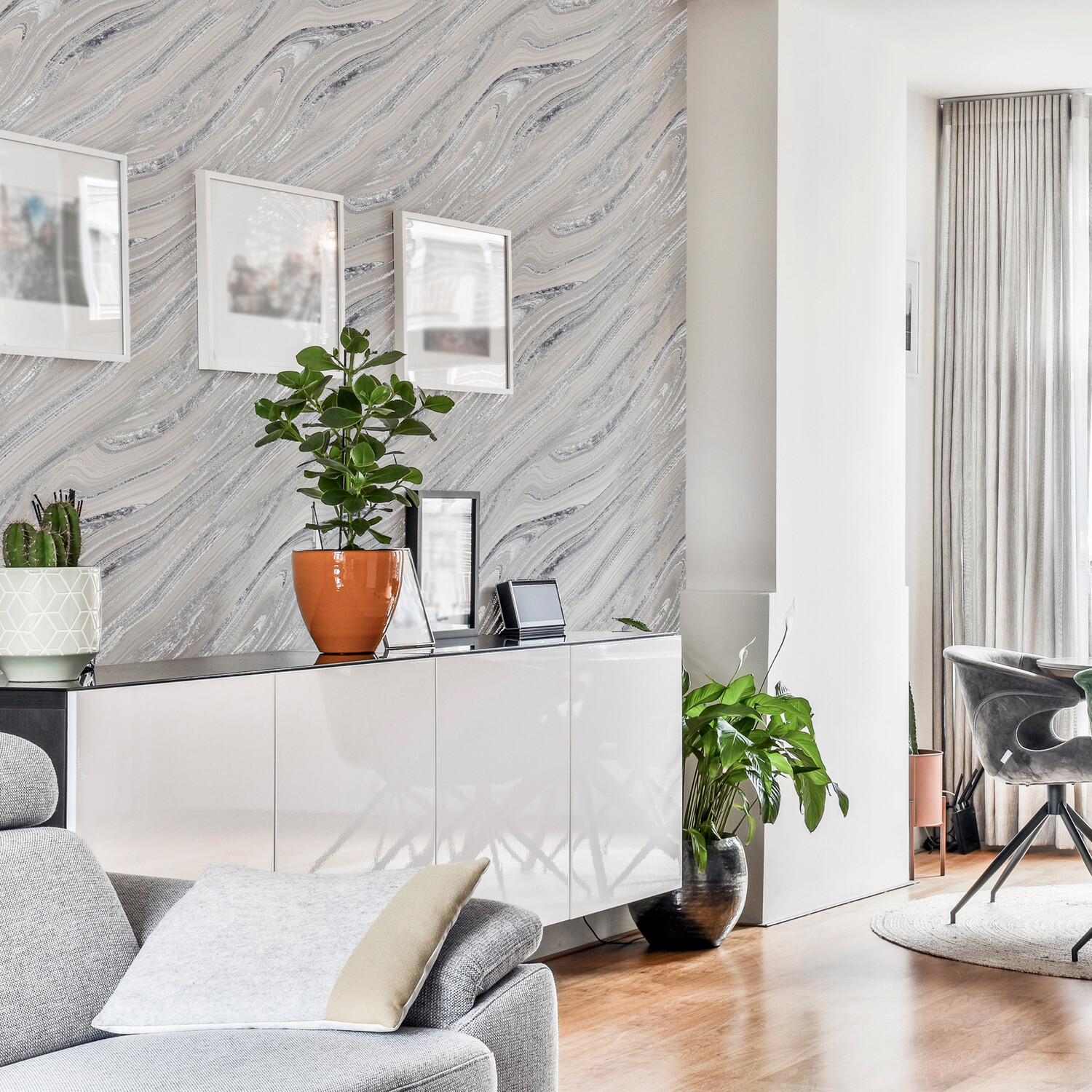 Soft Mineral Wallpaper - Silver Image 6