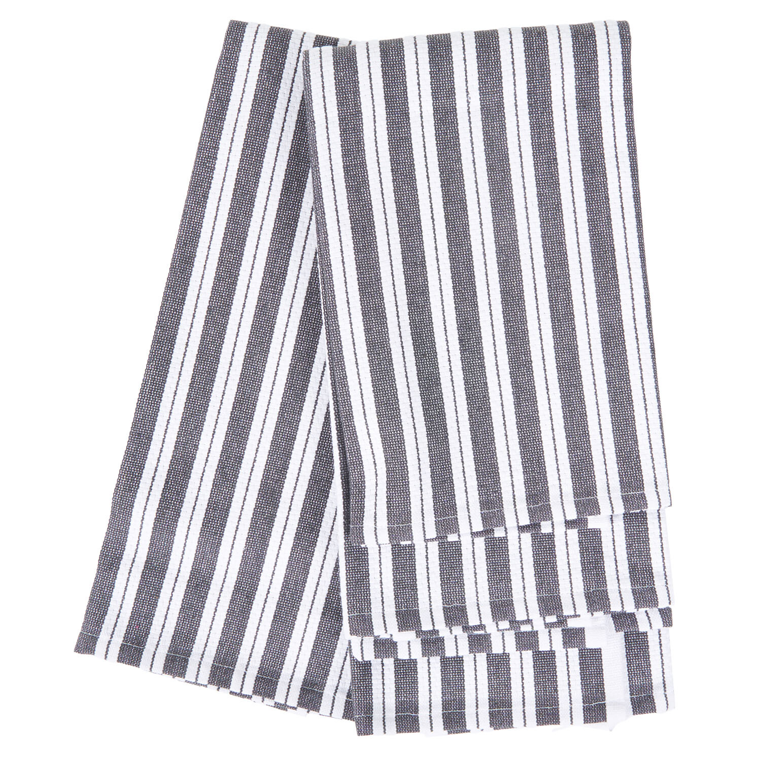 Pack of 3 Basket Weave Tea Towels - Grey Image 3