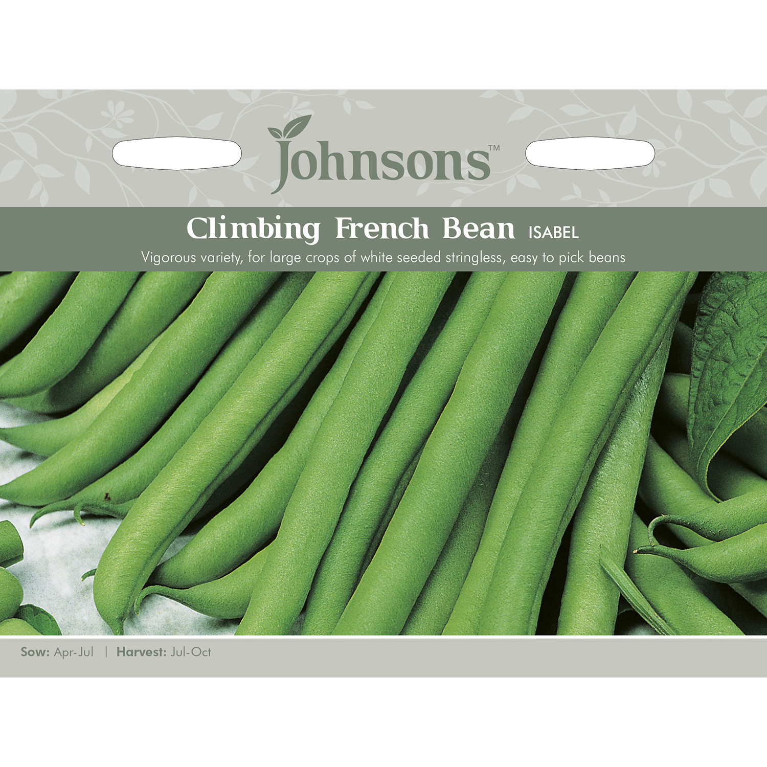 Johnsons Isabel Climbing French Bean Seeds Image 2