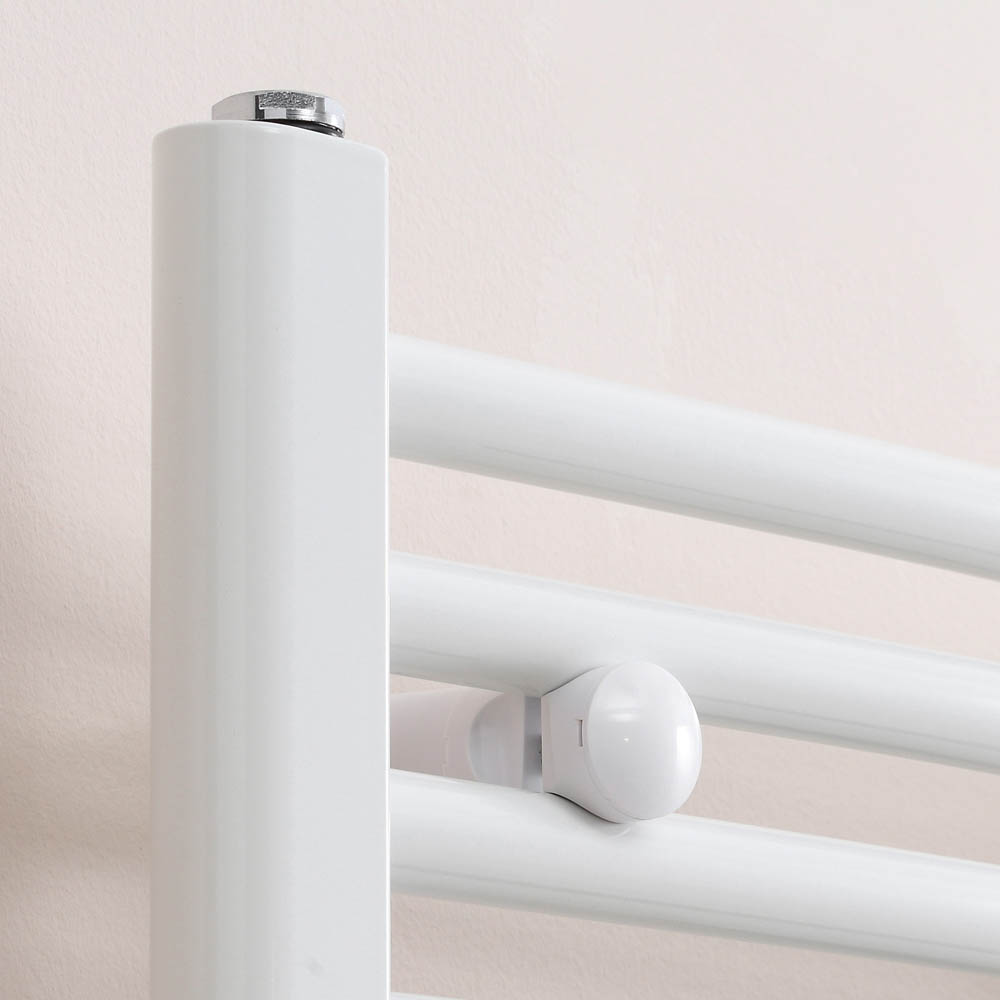 HOMCOM Heated Towel Rail, Hydronic Bathroom Ladder Radiator 600mm x 700mm White Image 3