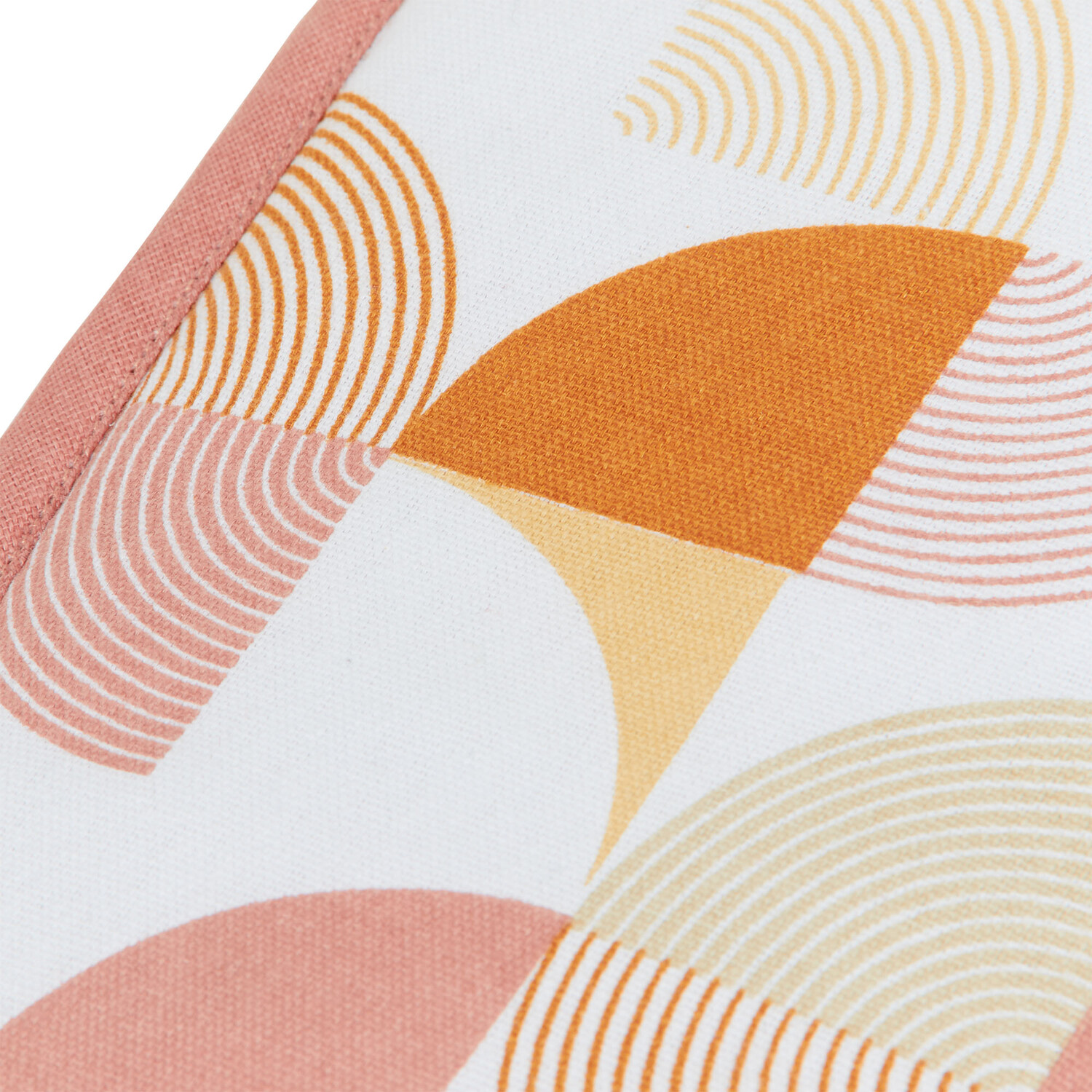My Home Pink Geo Print Double Oven Glove - Pink Image 4