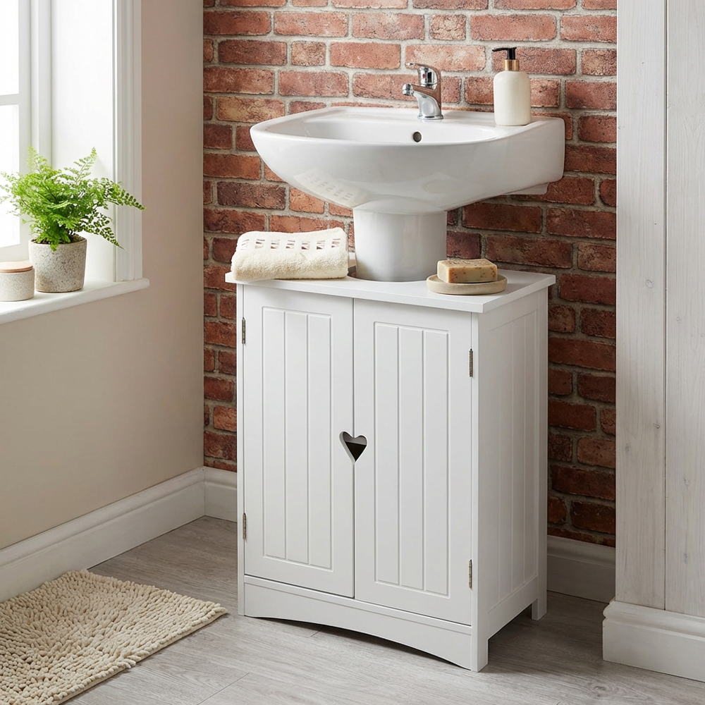 Oxford 2 Door White Sink Unit Image 2