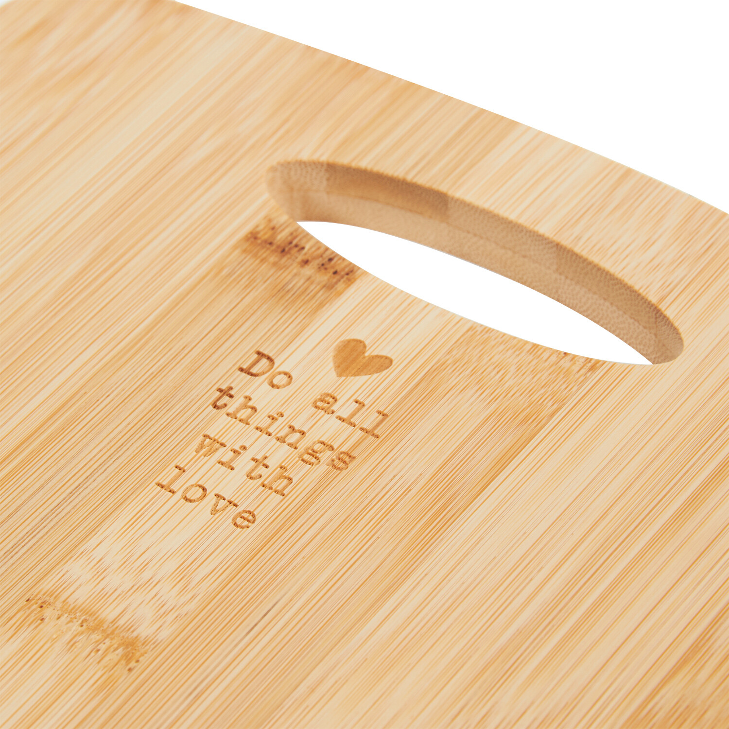 Gold Heart Bamboo Cutting Board - Natural Image 3