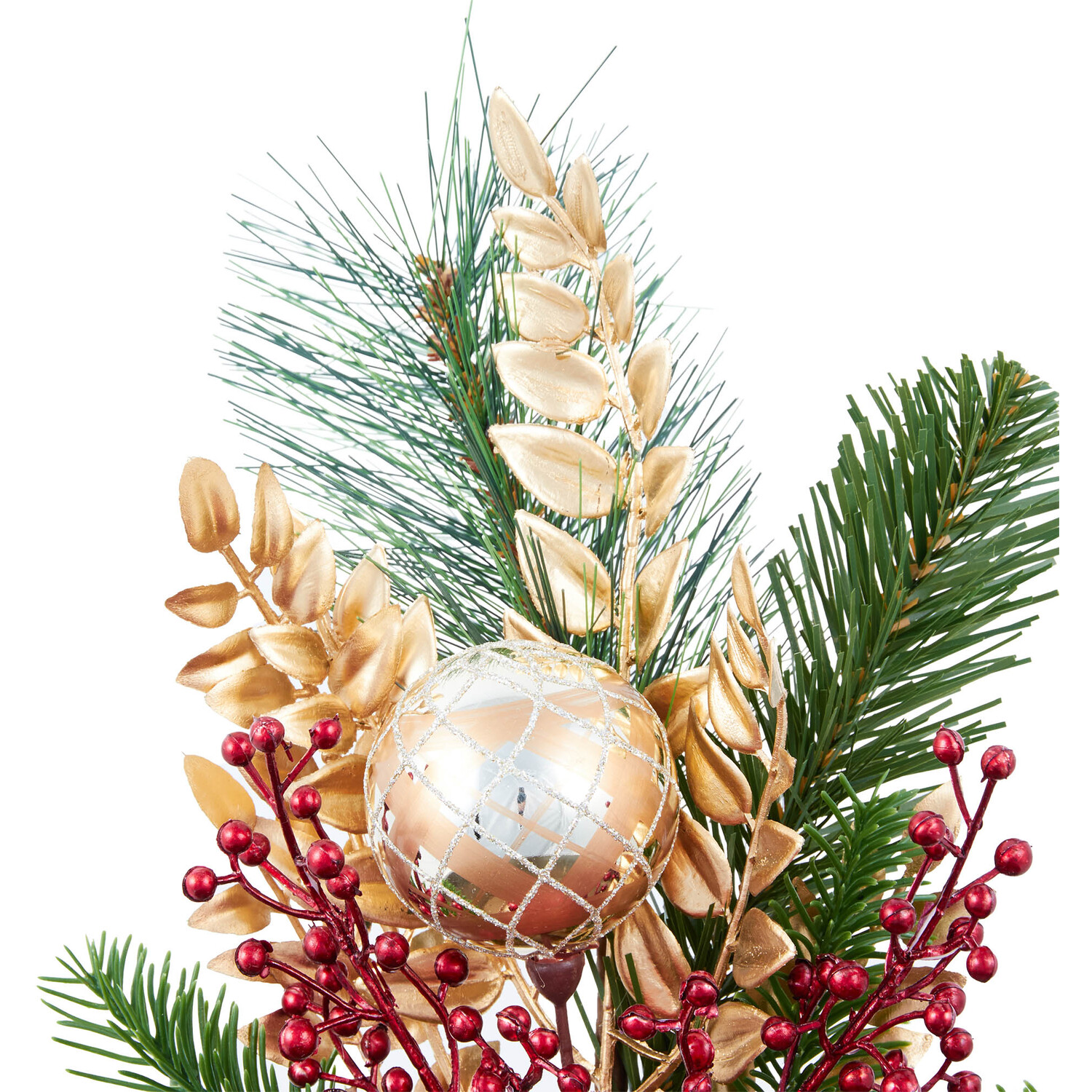 Traditional Red and Gold Bauble Pick - Red and Gold Image 2