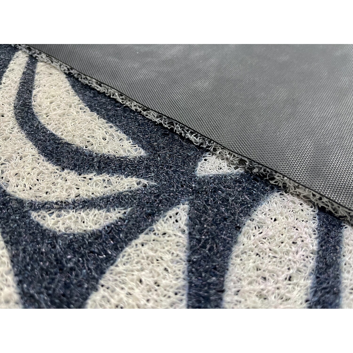 PVC Backed Geo Noodle Mat - Black and White Image 3