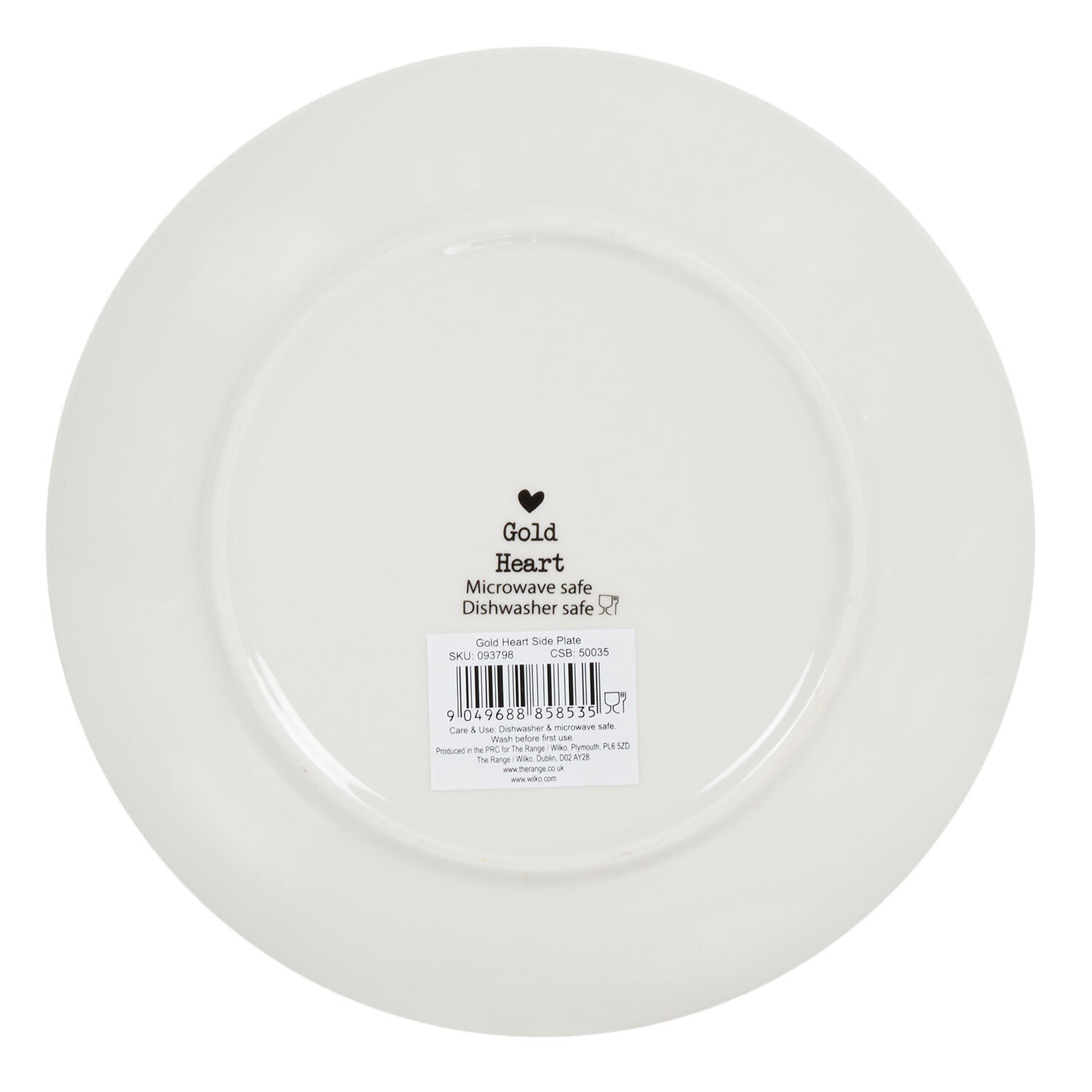 Gold Heart Plate - White / Side Plate Image 2