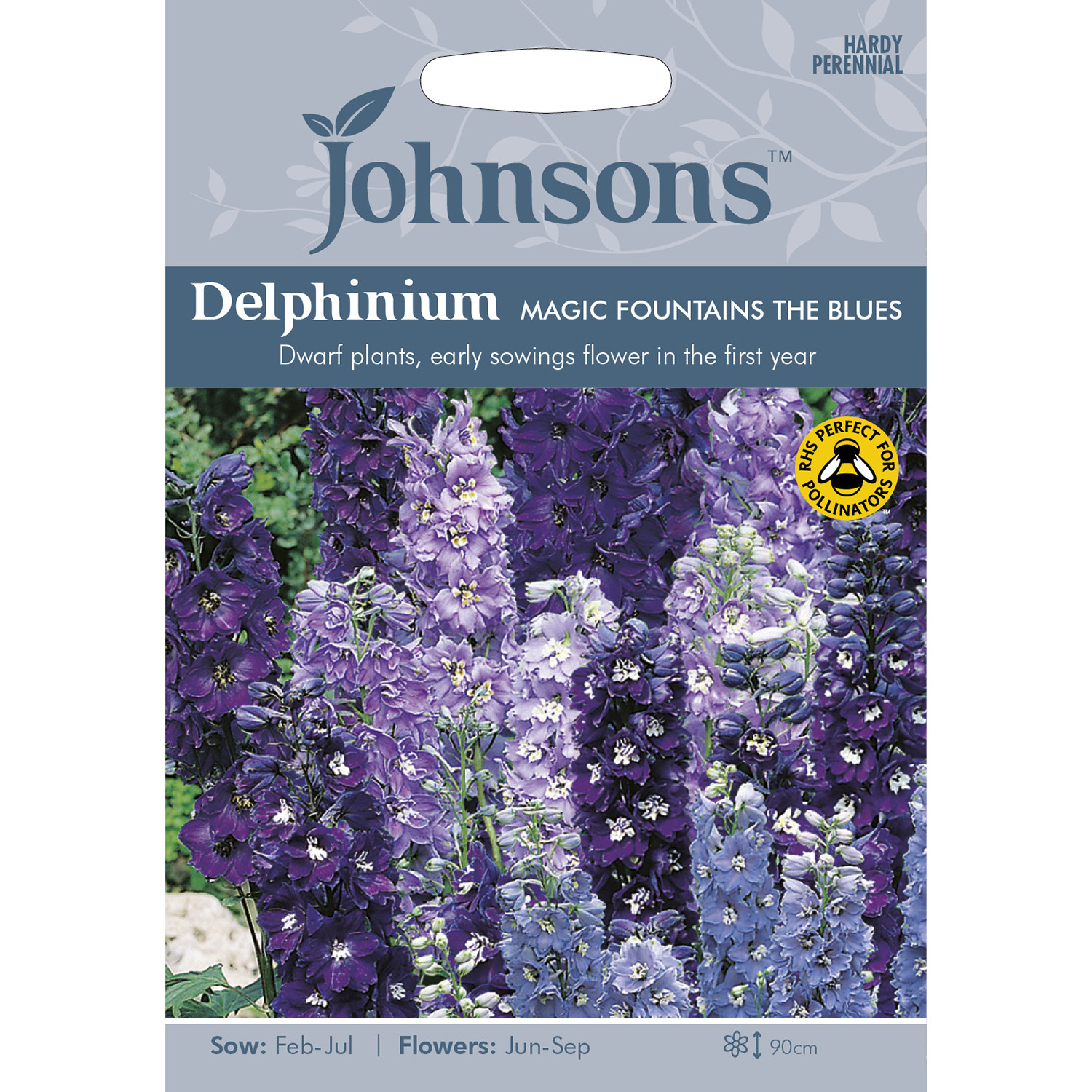 Johnsons Delphinium Magic Fountains The Blues Flower Seeds Image 2