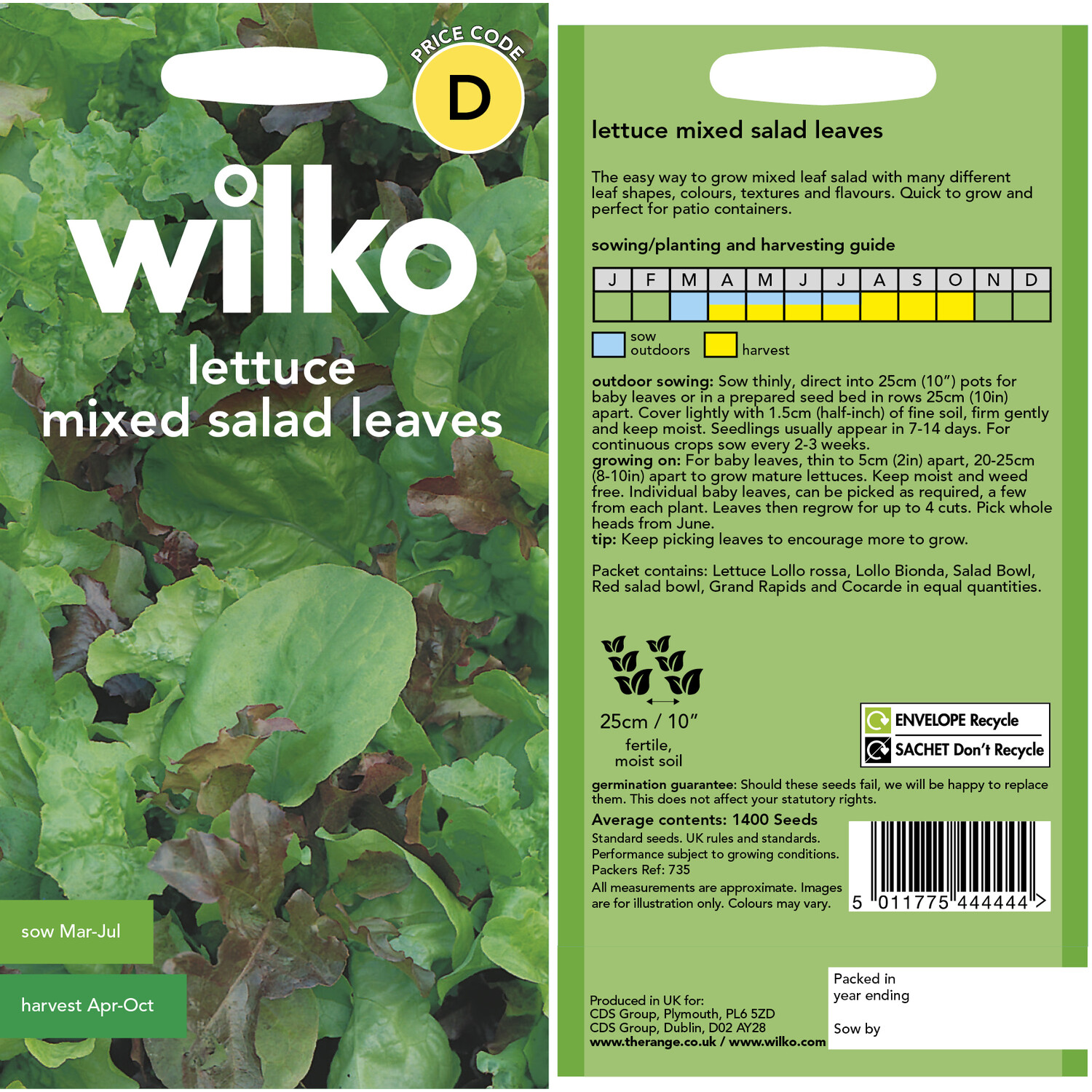 Mixed Lettuce Salad Leaves Seeds Green Image 3