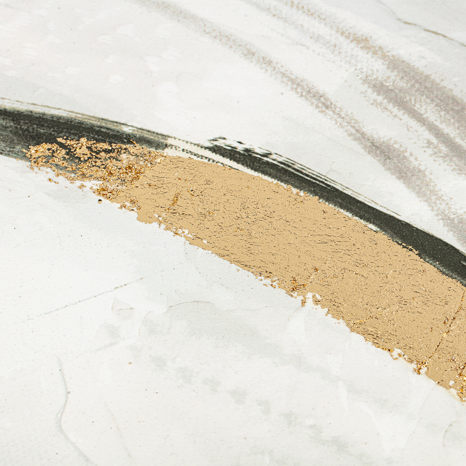 Hand Embellishment Framed Canvas White Image 3