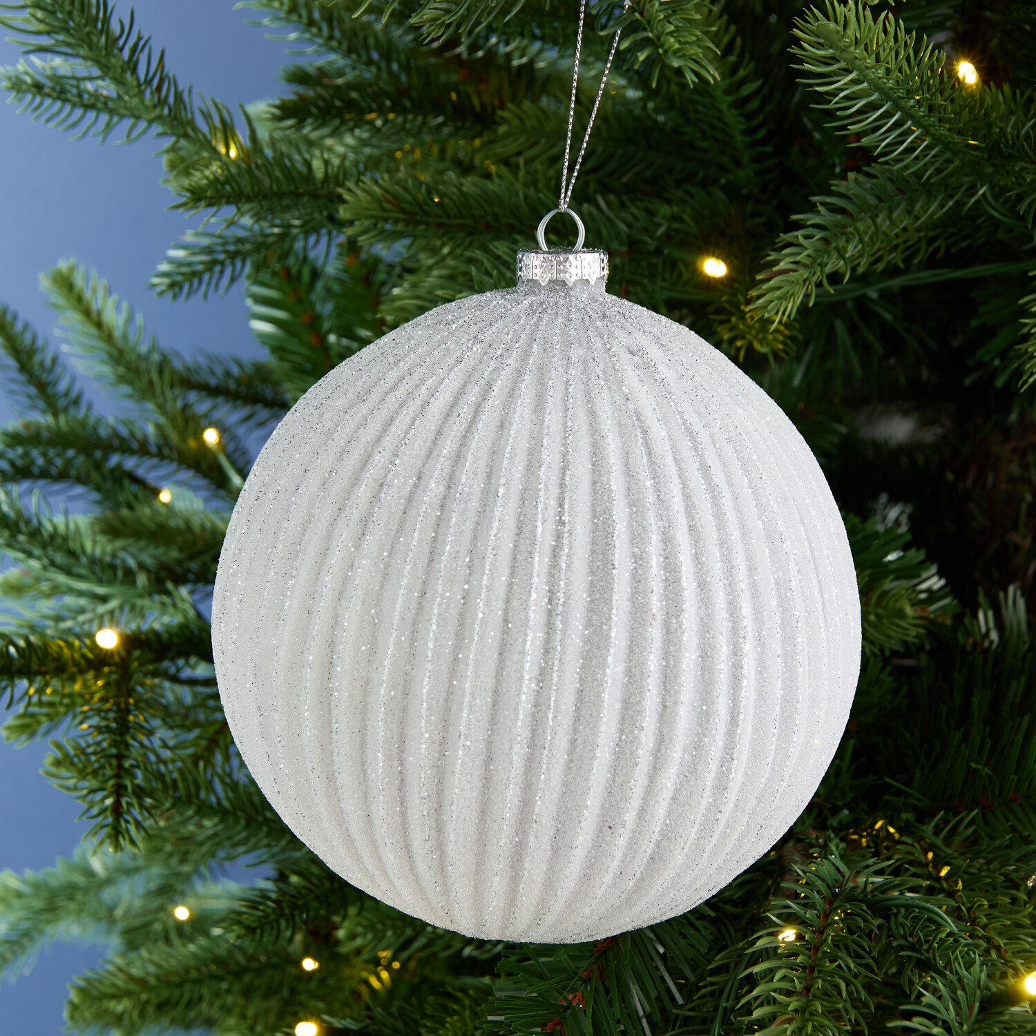 Large Icy Blue Bauble Image 3