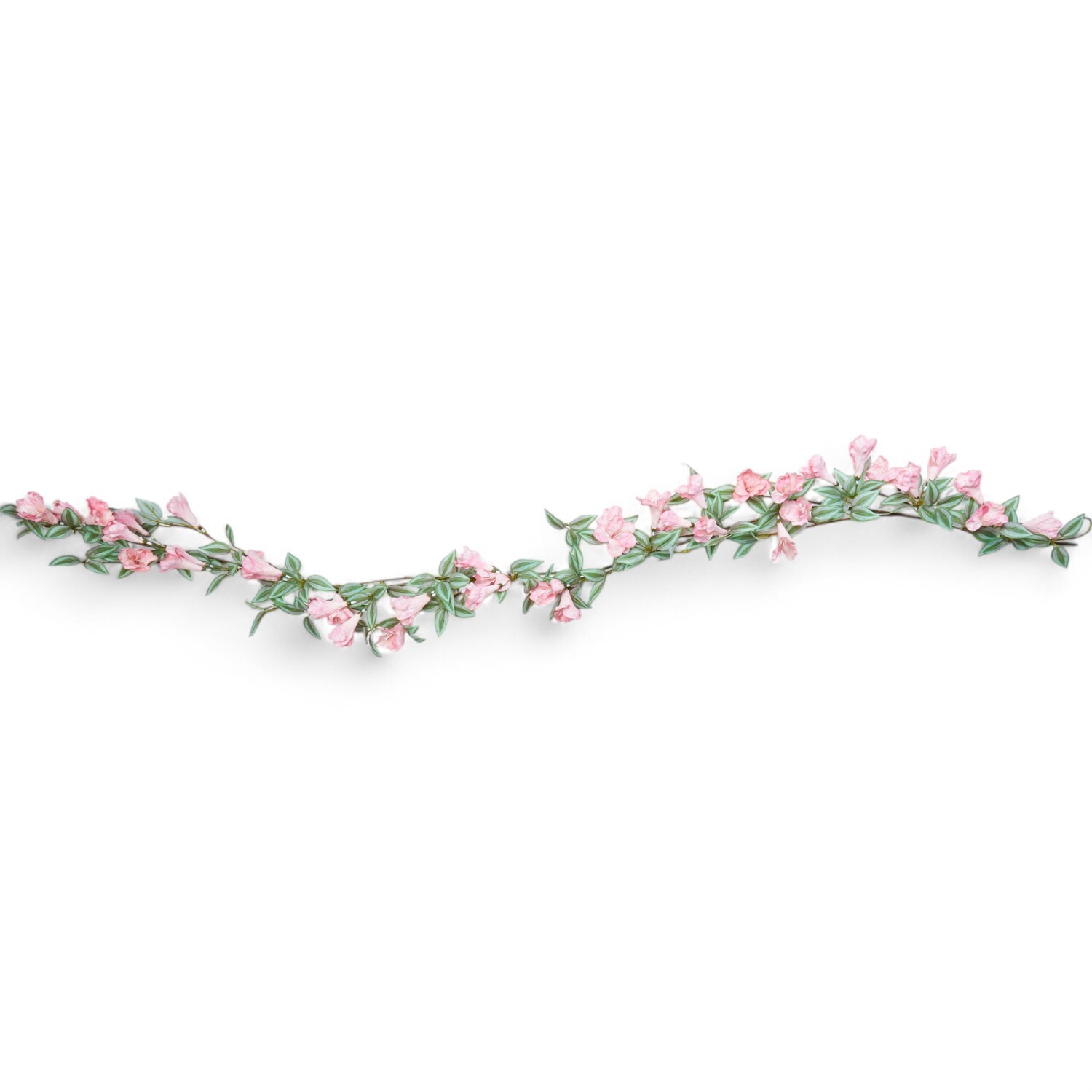 Morning Glory Garland - Green and Purple Image 6