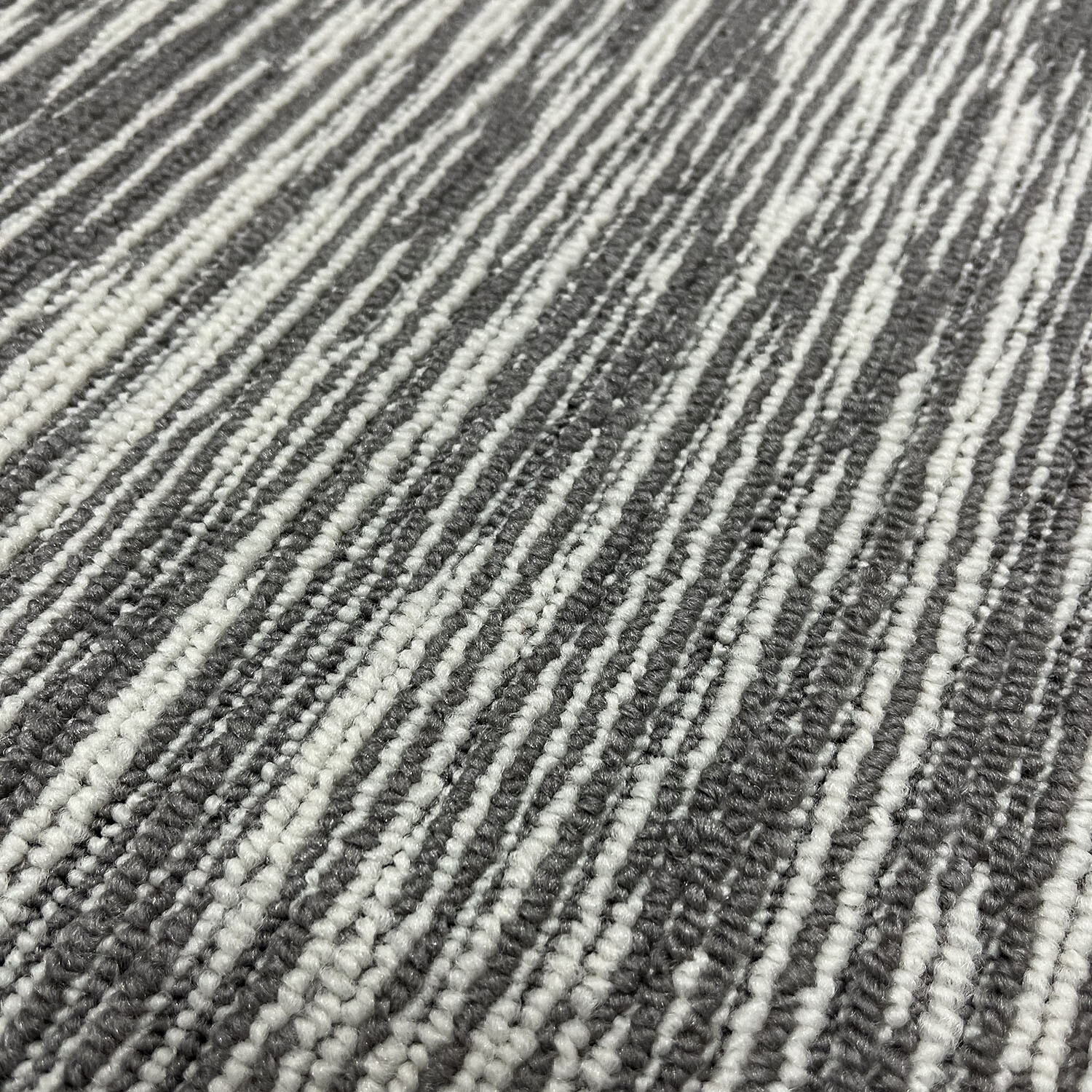 Broken Stripe Washable Mat - Grey Image 5