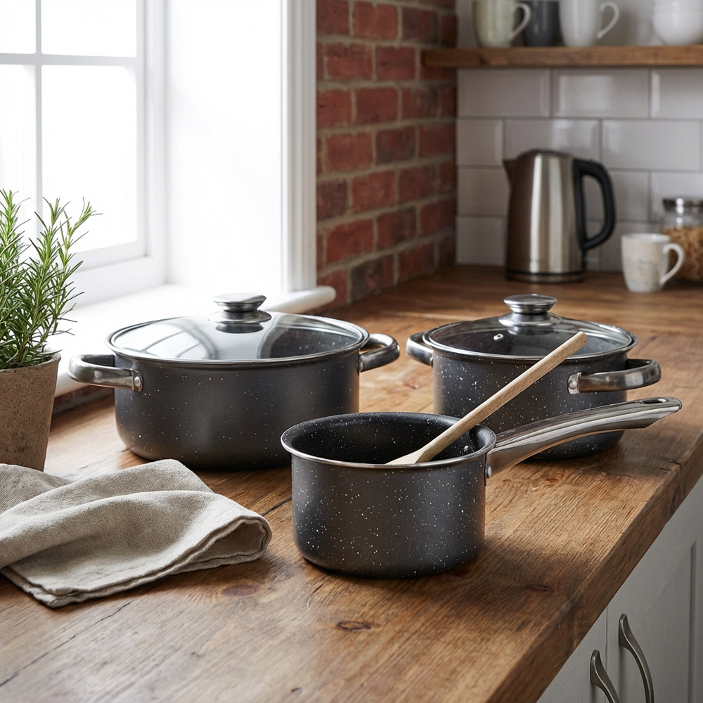 6 Piece Cookware Set Dark Grey - Grey Image 6