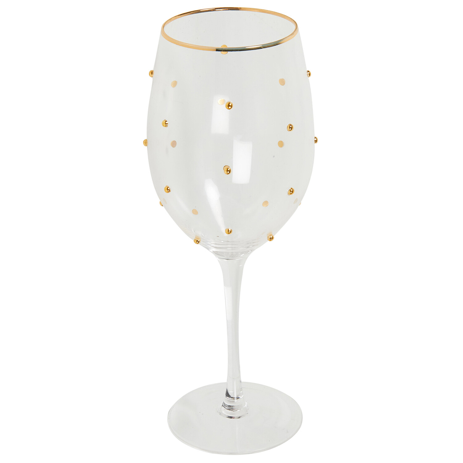 Gold Decor Wine Glass with Gold Rim 560ml - Gold Image 2