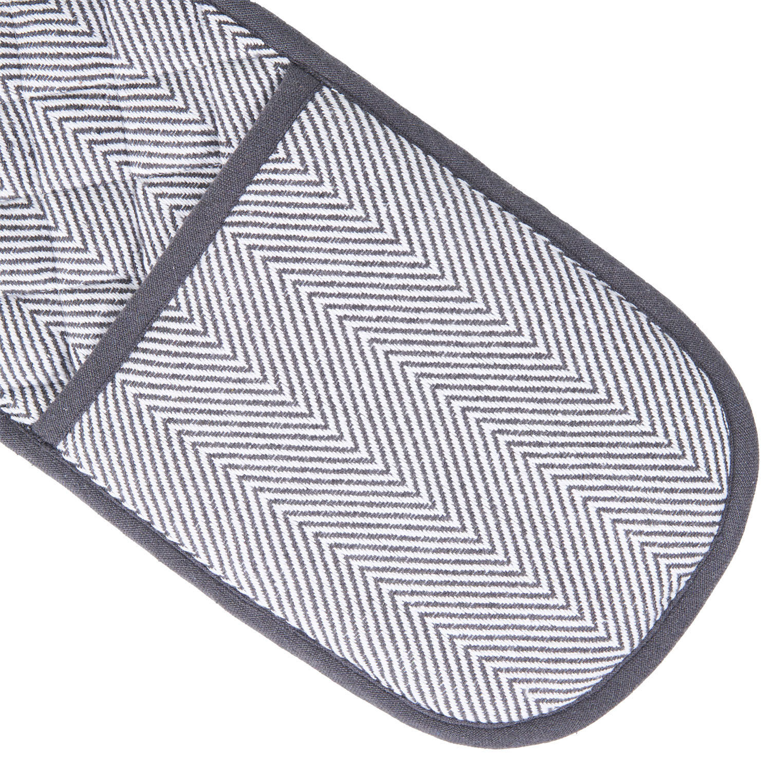 Stylish Double Oven Glove - Grey and Black Image 3