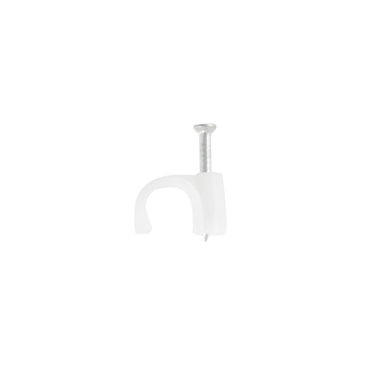 Hiatt 7mm Round White Cable Clip 25 Pack Image 2