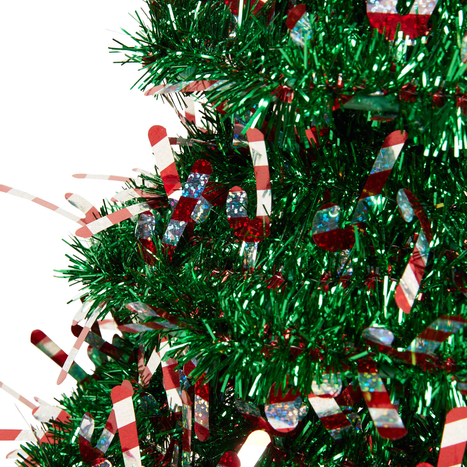 Tinsel Assorted Christmas Tree - Green Image 4