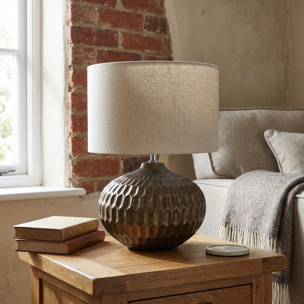 Levi Bronze Antique Table Lamp Image 8