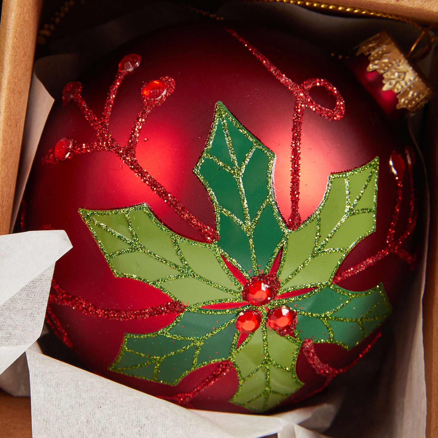 Set of 6 Traditional Glass Baubles Image 5