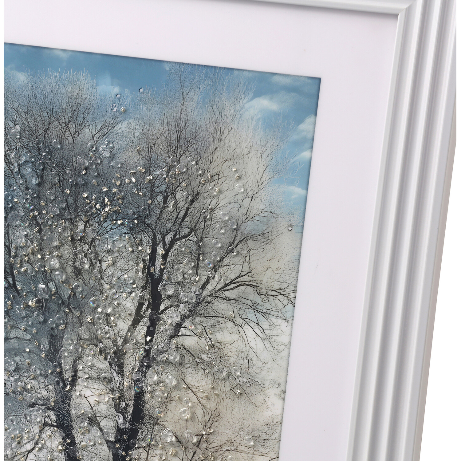 Snowy River Walk Embellished Wall Art Blue Image 4