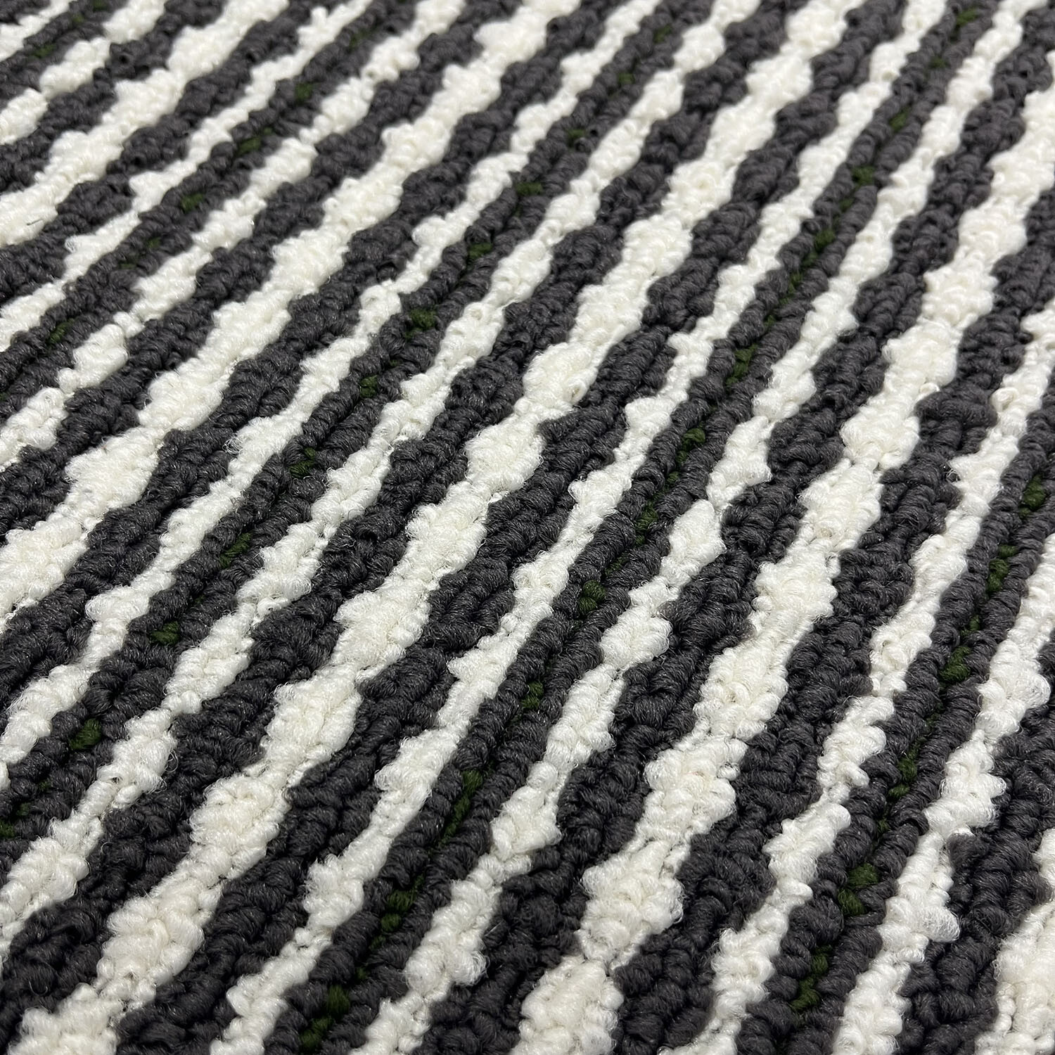 Geo Triangle Washable Mat - Black and White Image 5