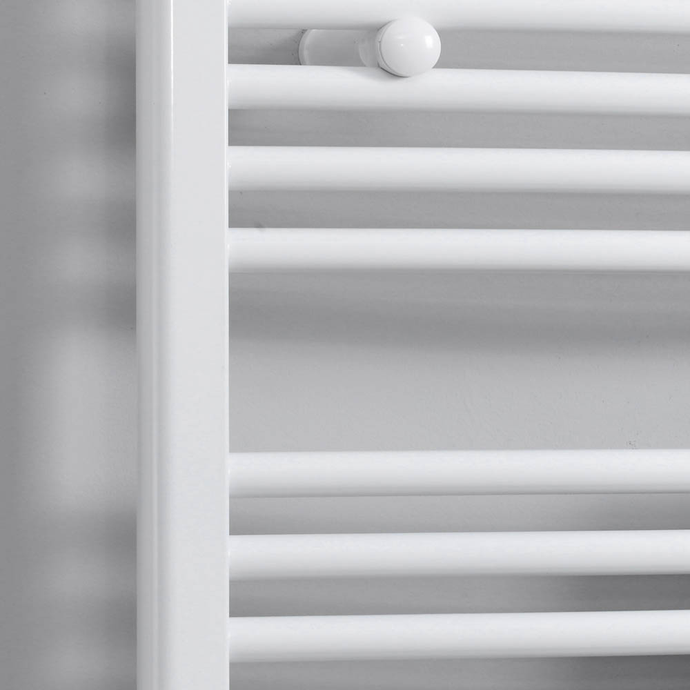 HOMCOM Heated Towel Rail, Hydronic Bathroom Ladder Radiator 600mm x 700mm White Image 4