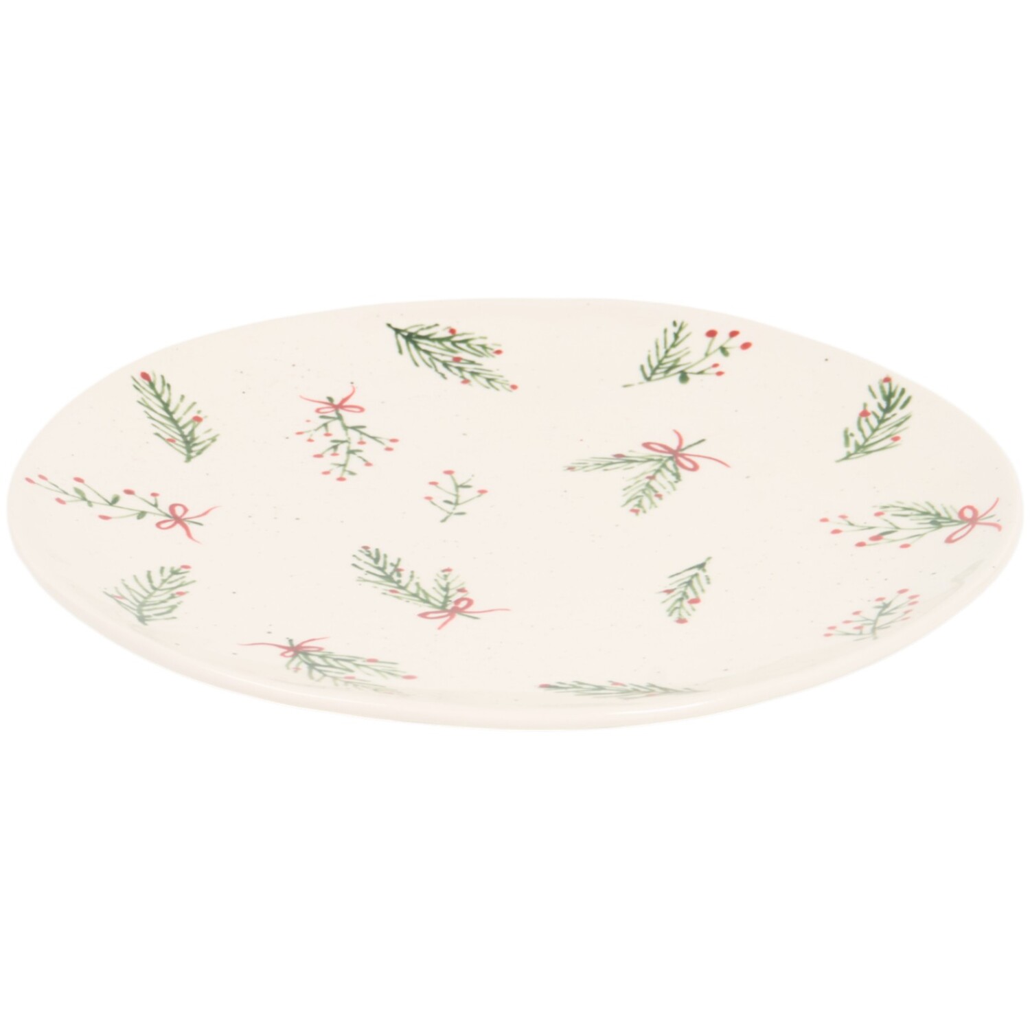 Festive Stone Floristry Plate White Image 2