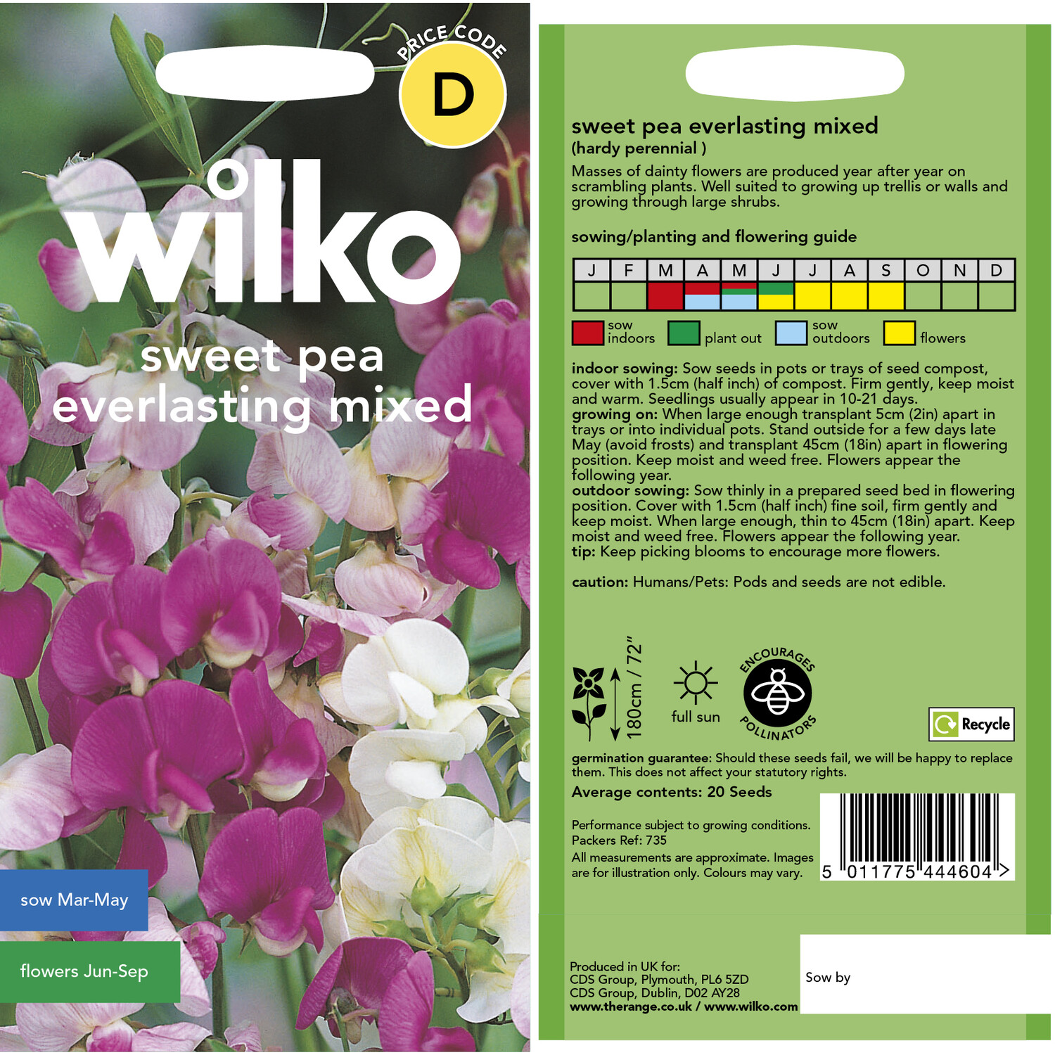 Sweet Pea Everlasting Mixed Seeds Image 3