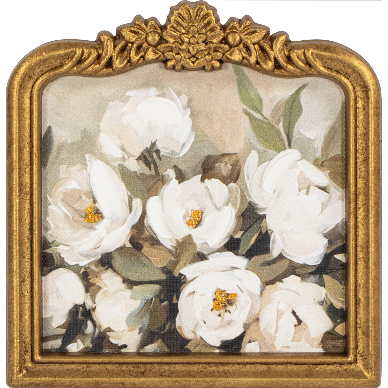 Vintage Framed Floral Hand Finished Art Image 2