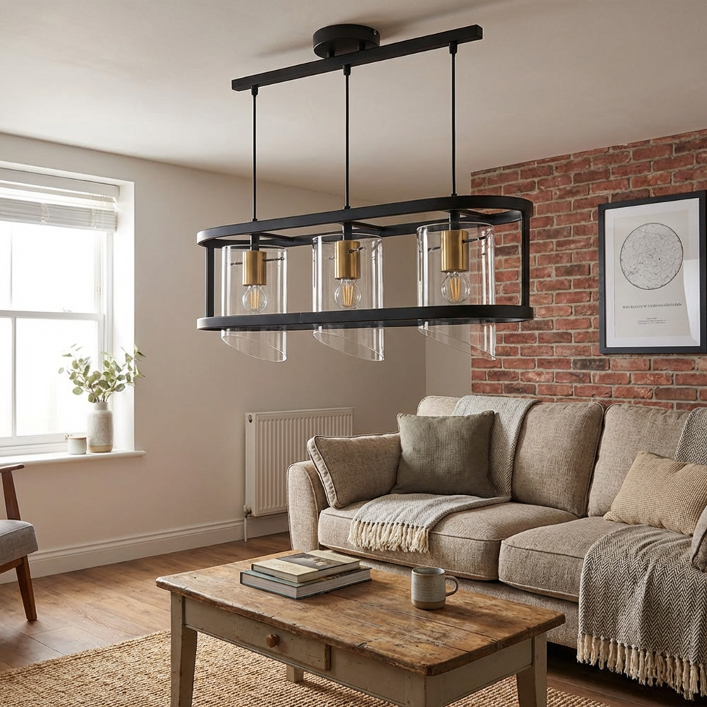 Paramount Black 3 Pendant Ceiling Light Image 5