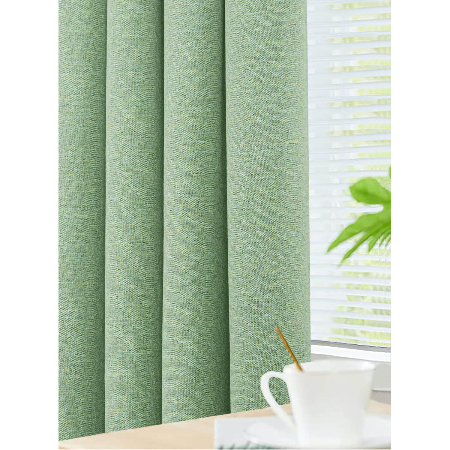 Divante Dusk Blackout Thermal Curtains - Green / 183cm / 168cm Image 4