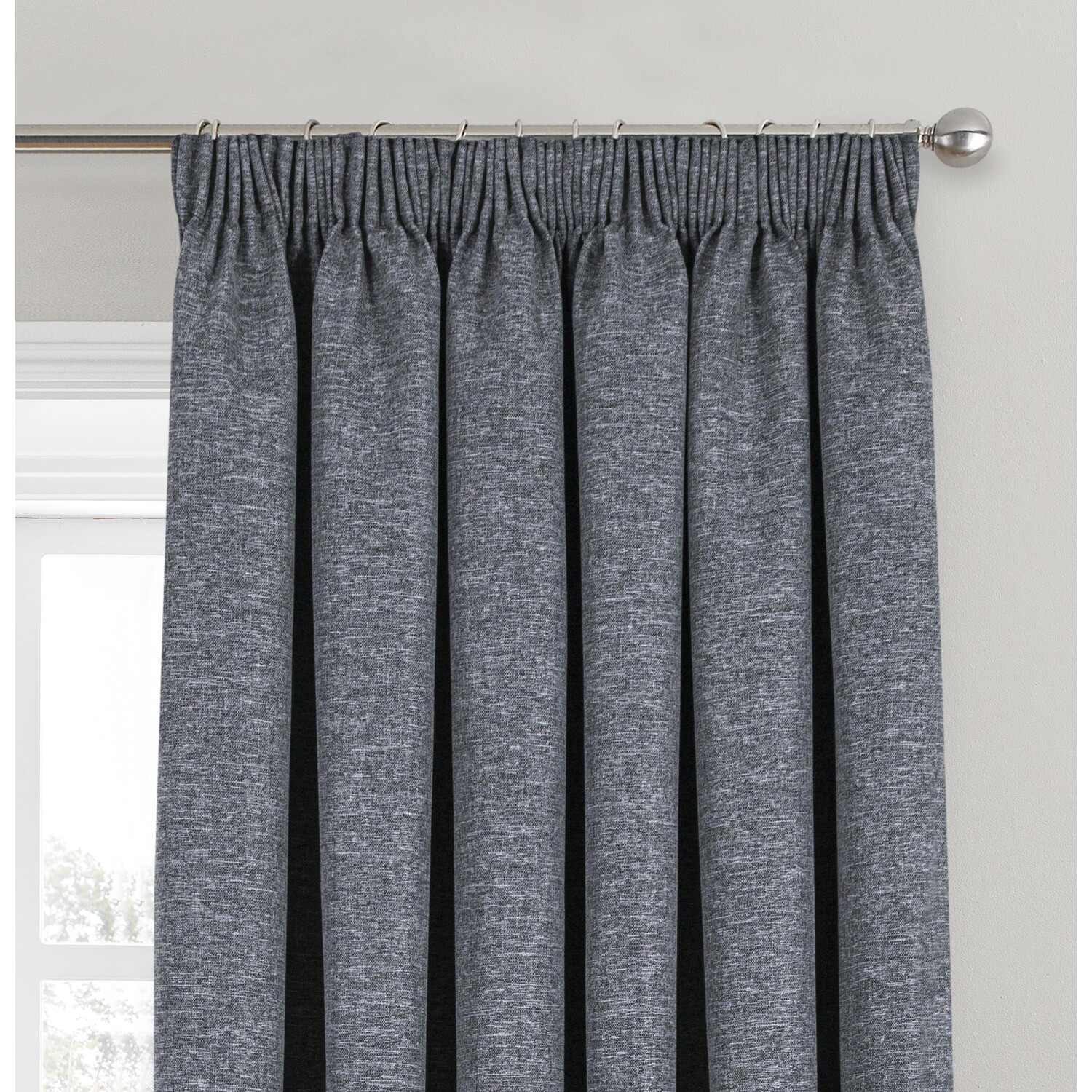 Divante Dusk Blackout Thermal Curtains - Charcoal / 229cm Image 3