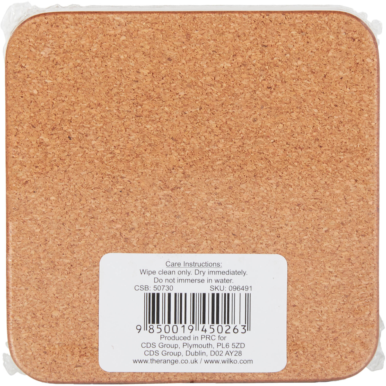 Pack of 6 Let's Eat Coasters - Black Image 3