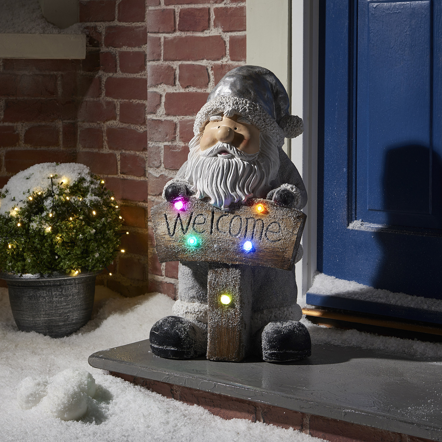 Silver LED Welcome Santa Image 2
