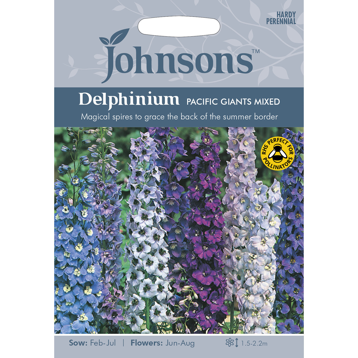 Johnsons Delphinium Pacific Giants Mixed Flower Seeds Image 2