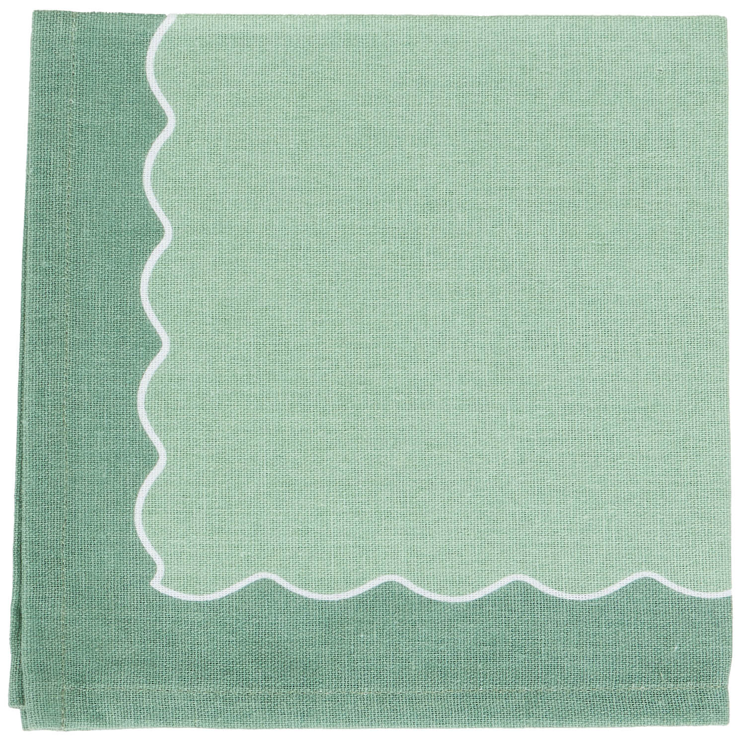 Pack of 4 Wave Edge Napkins - Multicolour Image 2