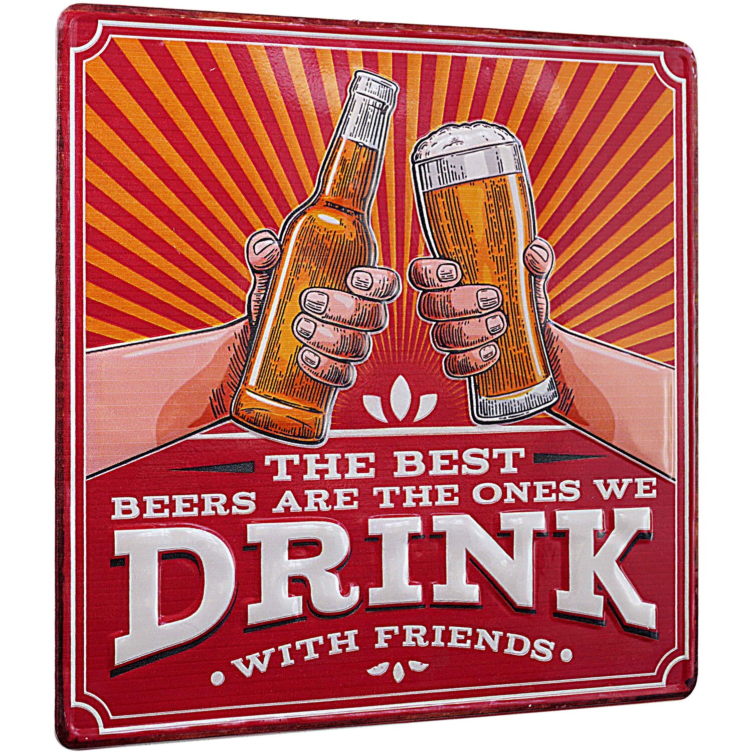 Single Embossed Fun Drinks Wall Art 30 x 30cm in Assorted styles Image 3