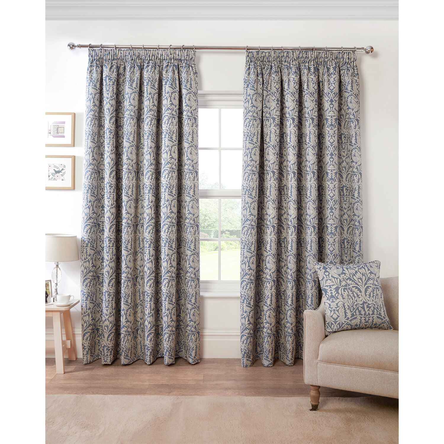Elmsley Taped Curtain Navy - Navy / 229cm / 168cm Image 4