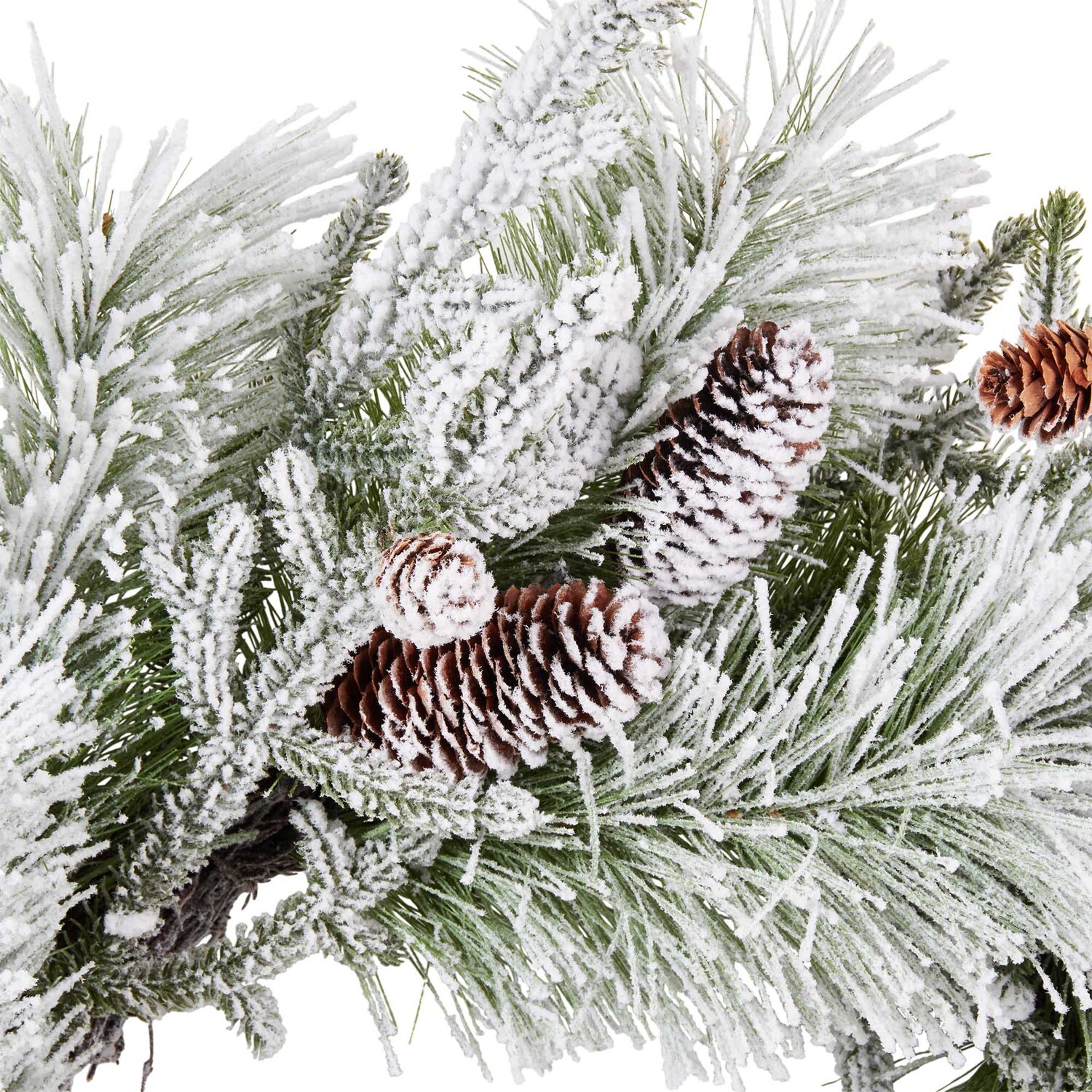 Frosted Pinecone Wreath - Green Image 3