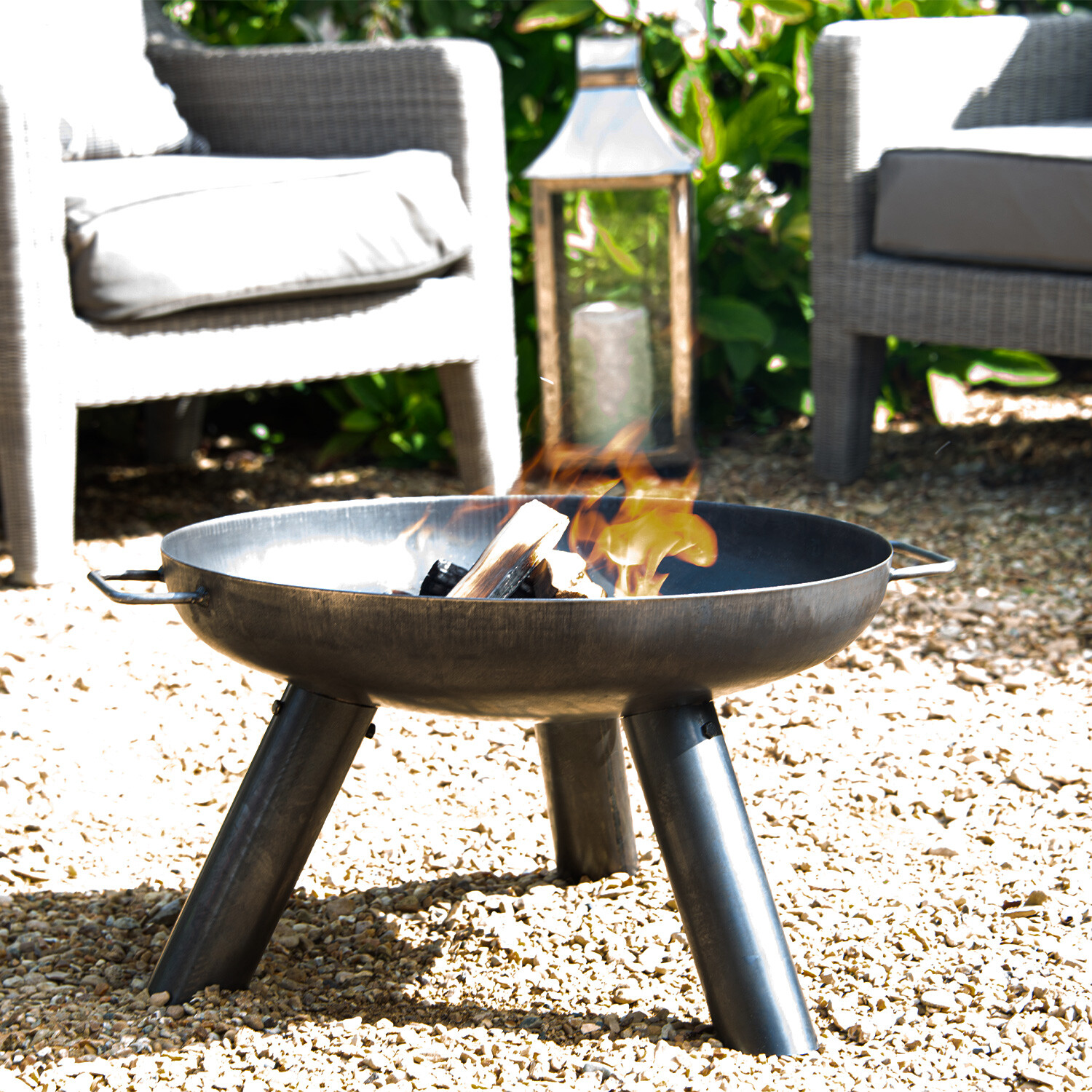 Medium Industrial Firepit  - Black Image 2