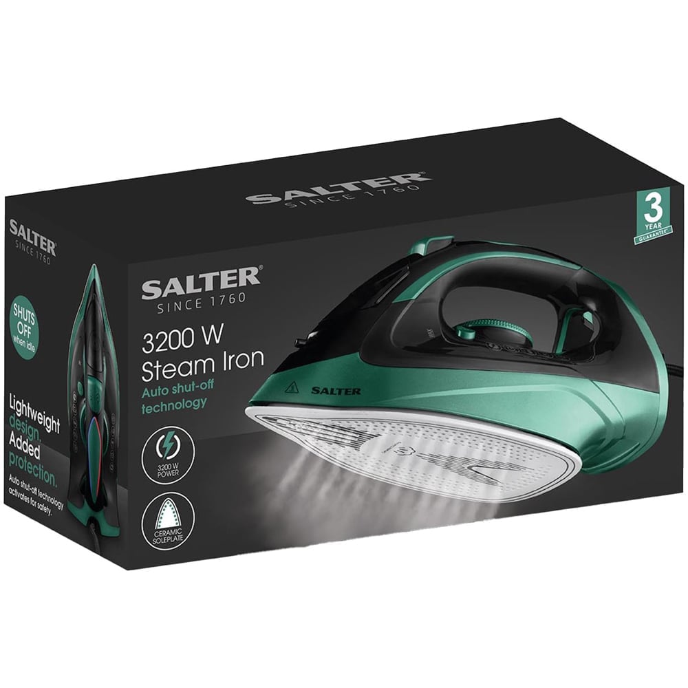Salter Emerald Green Steam Iron 3200W Image 5