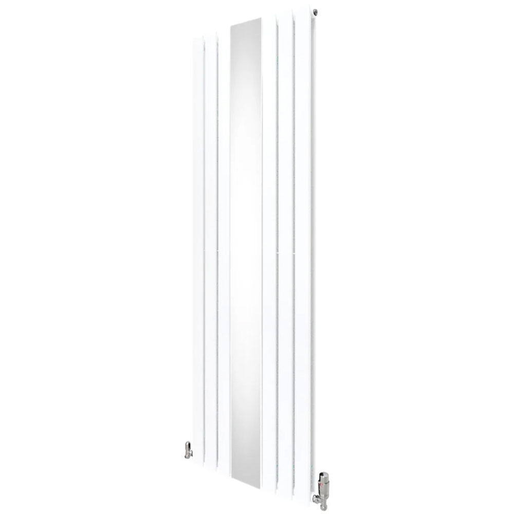 Monster Shop 8092BTU White Flat Panel Mirror Radiator with Valves 1800 x 565mm Image 3