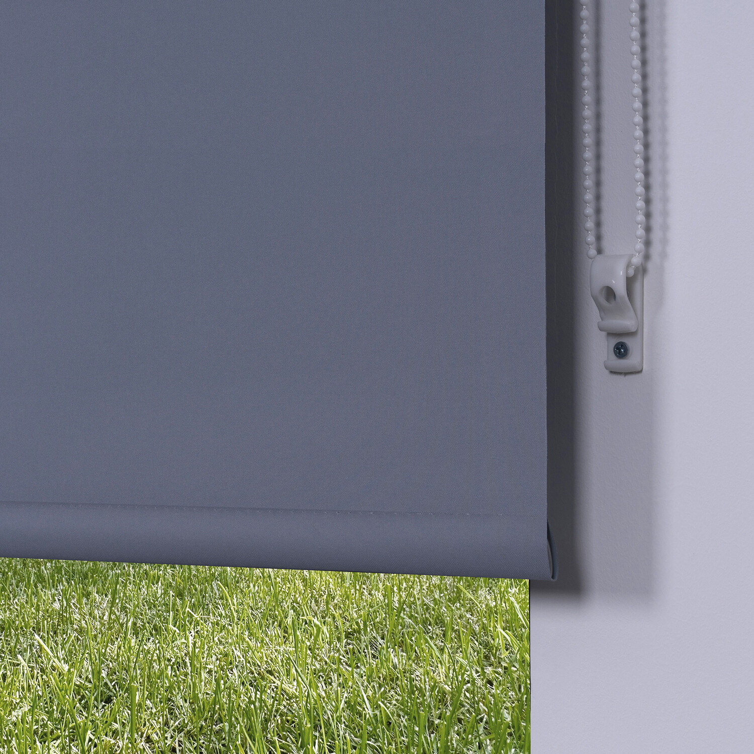 Plain Blackout Blinds - Pearl Grey / 60cm Image 4