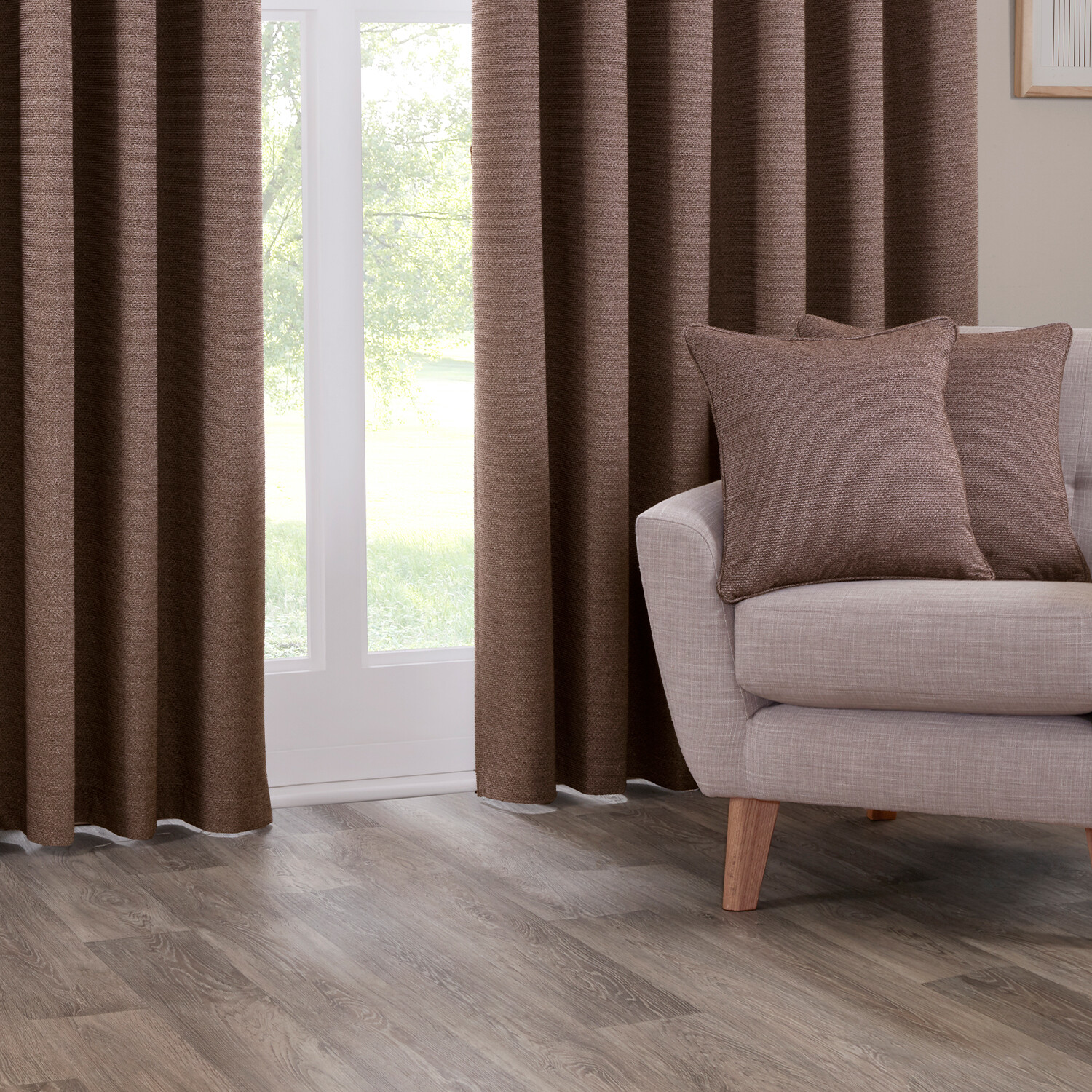 Crofton Cushion Chocolate Image 4