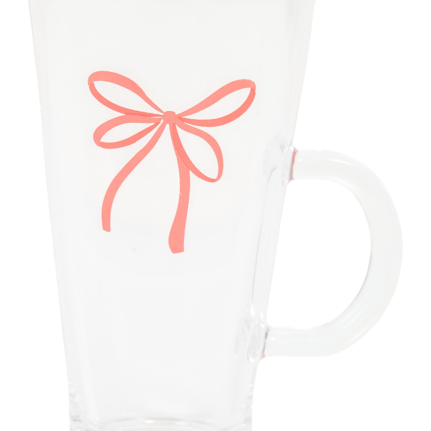Christmas Bear or Bow Glass Latte Mug Image 7